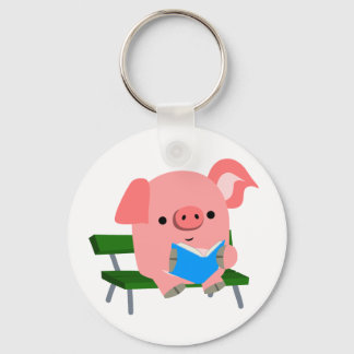 Leitura de pinhão de desenho bonito em um Chaveiro