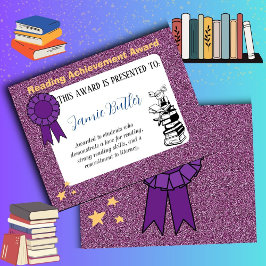 Leitura de recompensa de certificado de prêmio