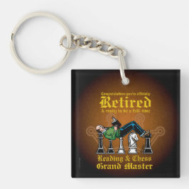 Leitura e Xadrez Chaveiro do Acrilato do Avô
