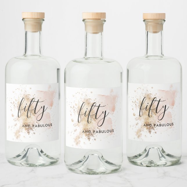 Leitura Elegante Cor de Água Rosa Dourada 50º Aniv (Garrafas)