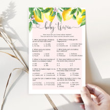 Lema cor-de-rosa Jogo de chá de fraldas Bebê