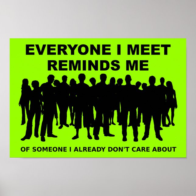 Lembra-me que Não Me Importo Sinal de Poster Diver (Frente)