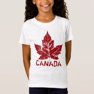 Lembrança legal do Canadá da menina do t-shirt d