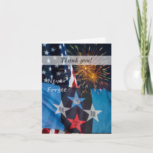 Lembrança Nacional Nunca Esquece Cartões de agrade (Frente)