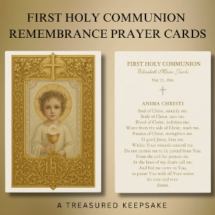 Lembrança: Orador Cartão para a Primeira Comunhão 