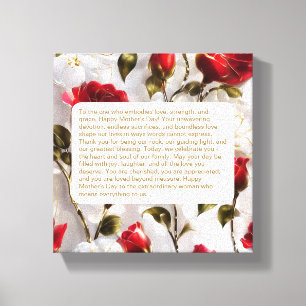 Lembrança Para a Mamãe Canvas Premium Envolvido (B
