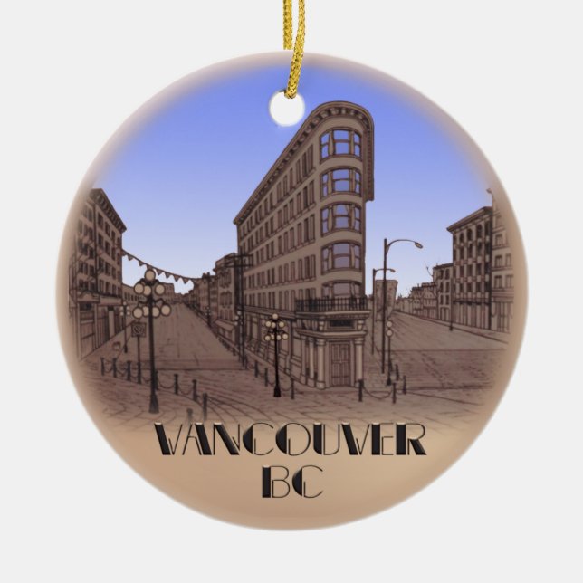 Lembranças do ornamento de Vancôver Canadá Gastown (Frente)
