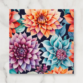 Lembrancinhas Etiquetas de Arte para Flores de Algodão Coloridas