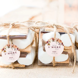 Lembrancinhas Etiquetas de Favor de Amor S'more para Levar para