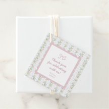 Etiquetas de Favor para Chá de Bebê Floral Cottage