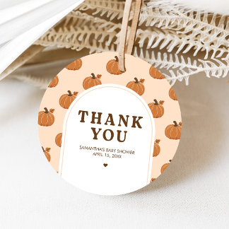 Lembrancinhas Etiquetas de Favor para Chá de Bebê Little Pumpkin