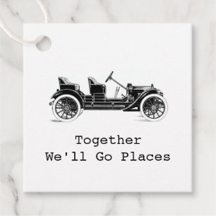 Lembrancinhas Etiquetas de Marketing, juntos vamos para lugares 