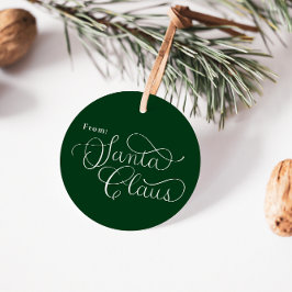 Lembrancinhas Etiquetas de presentes de Natal para Papai Noel En