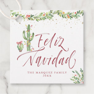 Lembrancinhas Feliz Navidad Etiquetas para presentes de Natal