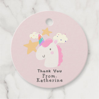 Lembrancinhas Unicorn Obrigado etiquetas de presentes para o sac