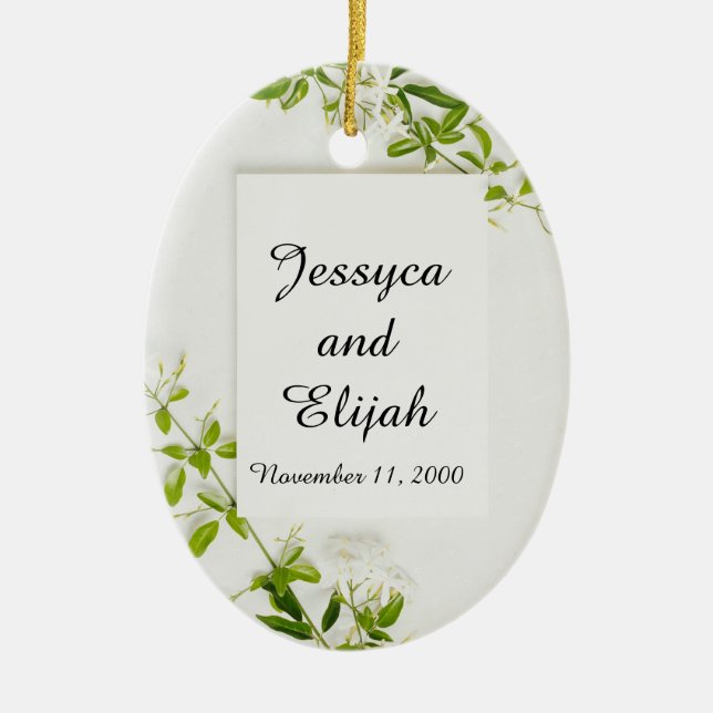 Lembrando-se de Você Ornamento de Cerâmica/Oval Fa (Frente)