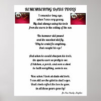 LEMBRAR FERRAMENTAS DE PAI POEM poster
