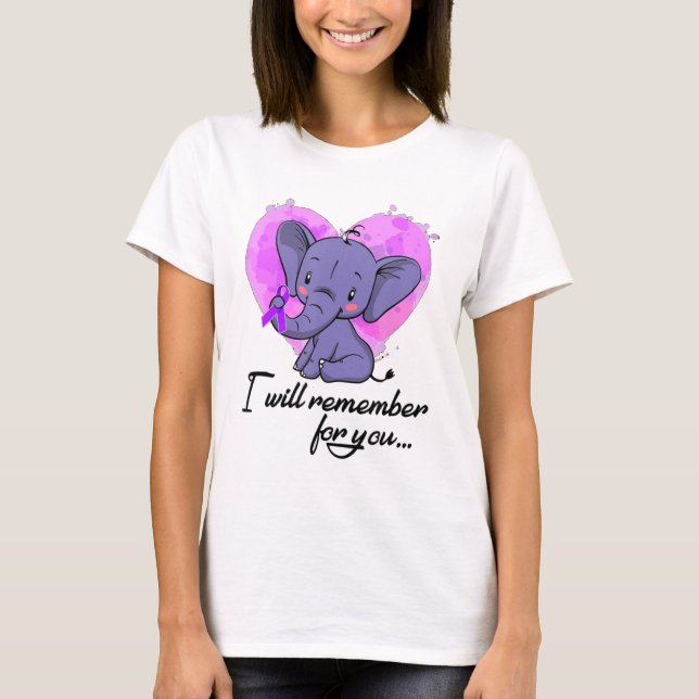 Lembrar-me-ei de ti - Alzheimer T-Shirt (Frente)
