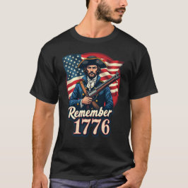 Lembre-se de 1776 T-Shirt Soldado Patriótico para 