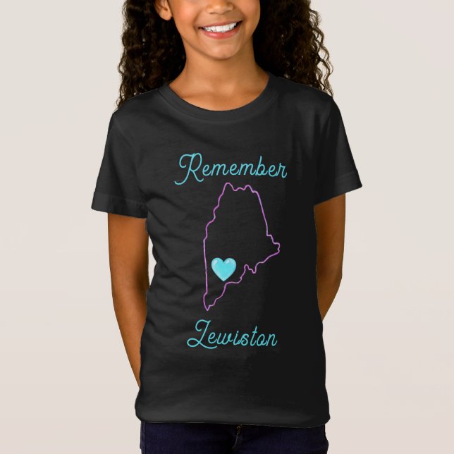 Lembre-se de Lewiston com T-Shirt de Nome Personal (Frente)