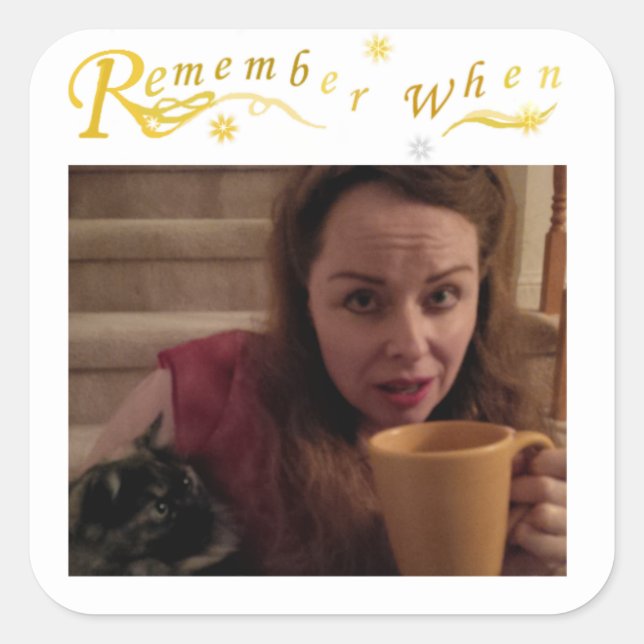 Lembre-se quando o adesivo quadrado redondo (Frente)