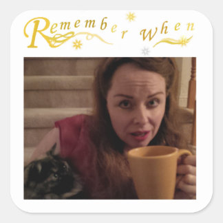 Lembre-se quando o adesivo quadrado redondo