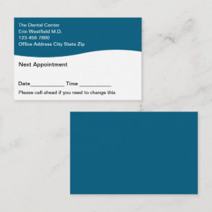 Lembrete de Cartões de Nomeação do Paciente Dentis
