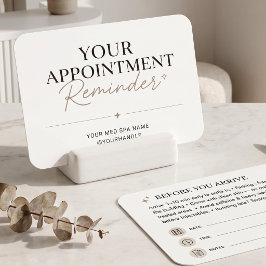 Lembrete de Consulta Design Minimalista Bege Spa