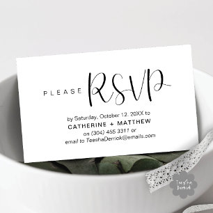 Lembrete de RSVP de Convites de casamento Modernos
