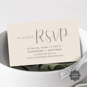 Lembrete de RSVP de Convites de casamento Modernos
