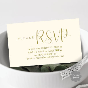 Lembrete de RSVP de Convites de casamento Modernos