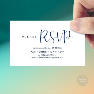 Lembrete de RSVP para Convites de Casamento, Moder