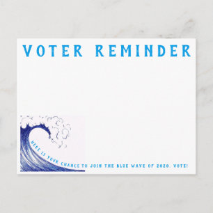 Lembrete Eleitoral. Cartão Postal