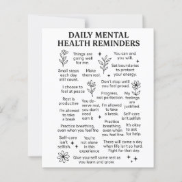 Lembretes de Saúde Mental Diários