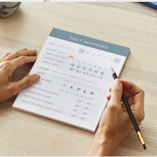 Lembretes diários sobre o Bloco de Notas ADHD