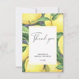 Lemon Citrus - Cartão de Agradecimento de Casament