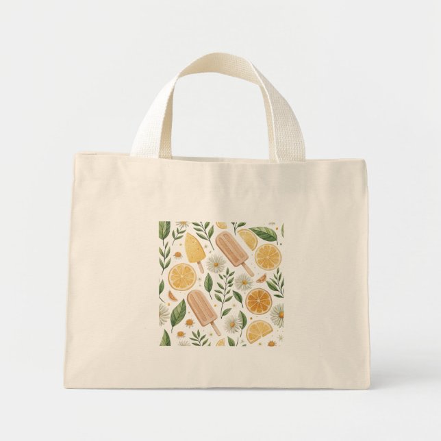 Lemon Daisy Tiny Tote – Bolsa Floral Mini (Frente)