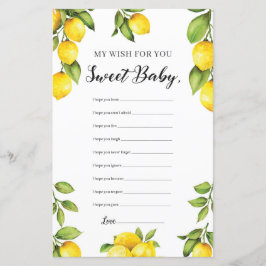 Lemon De Verão, Meus Desejos Para O Jogo Do Bebê