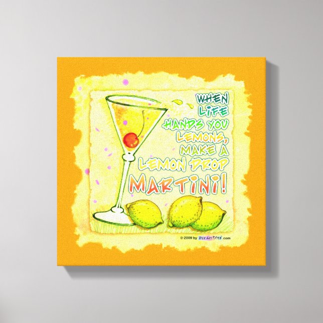 LEMON DROP MARTINI Canvas com Moldura de Galeria (Frente)