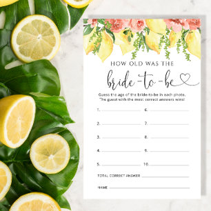 Lemon Floral Bridal Quantos Anos Tinha O Jogo Da N