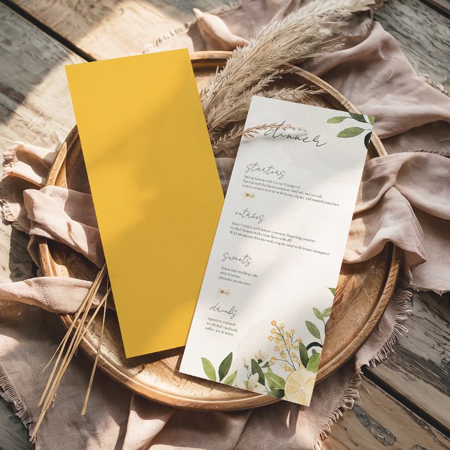 Lemon Kissed Wedding Flat Menu (Criador carregado)