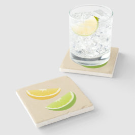 Lemon & Lime Citrus Porta-Copos de Pedra