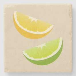 Lemon & Lime Citrus Porta-Copos de Pedra