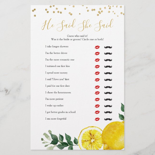 Lemon Main Squeeze Disse Que Disse Jogos (Frente)