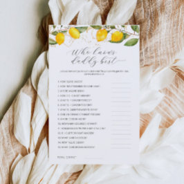 Lemon que conhece o melhor jogo de Chá de fraldas 