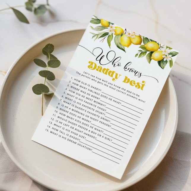 Lemon Quem sabe o melhor jogo de chá de fraldas do (Criador carregado)