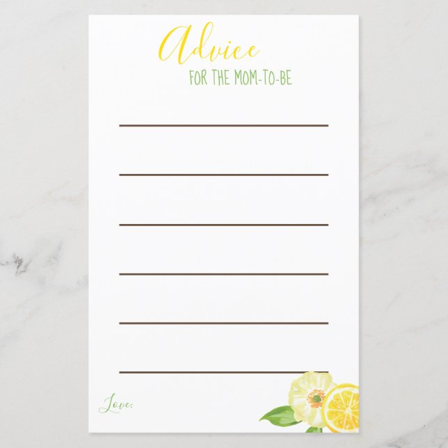 Lemon Yellow Citrus Mamãe deve ser um cartão de co (Frente)