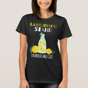 Lemonade Stand Fundador e CEO Camisa Jovem Empreen