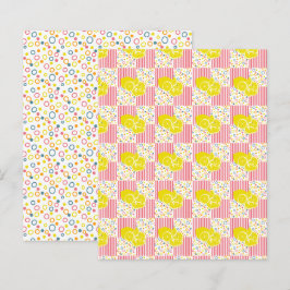 Lêmons Amarelos - Papel-palha em tiras cor-de-rosa