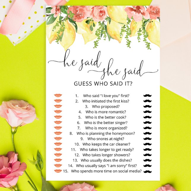 Lemons Disse Que Disse O Jogo Do Chá de panela (Criador carregado)